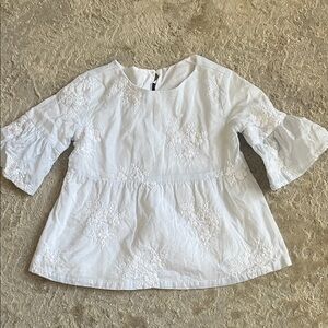 Janie and Jack White Floral Blouse